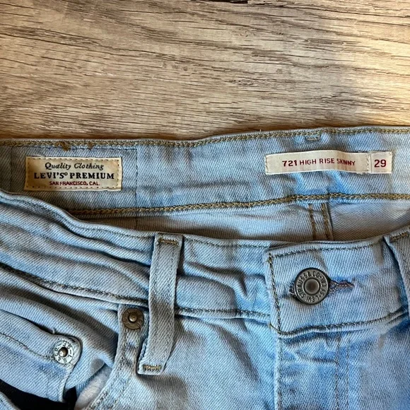 LEVI'S 721 High Rise Skinny Jean (Size 29) - Picture 5 of 14